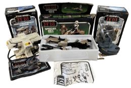 Three vintage boxed Star Wars: Return of the Jedi toys, to include: Speeder Bike, Vehicle