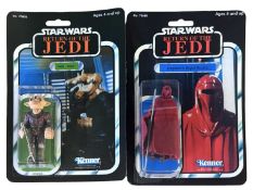 A pair of 1970s Kenner Star Wars Toys in reproduction carded bubble packs, to include Emperor's