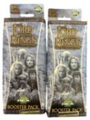 A pair of sealed Lord of the Rings figurine booster packs by Combat Hex