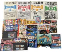 THUNDERBIRDS: A collection of memoarbilia to include magazines, limited edition stamp sets, tin