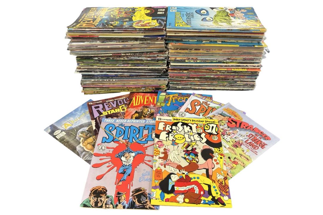 Box of Eclipse and Image etc comics