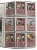 MAGIC THE GATHERING: one binder of various trading cards. [not all cards shown, viewing advised]