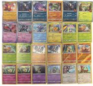 A collection of various contemporary [2024] Pokemon cards, to include Holographics, Basics, Stage 2,