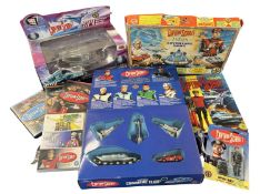 CAPTAIN SCARLET: A mixed collection of memorabilia, to include boxed die-cast SPV, DVDs, books,