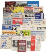 A mixed collection of various vintage football programmes, to include: Southend United, Cambridge