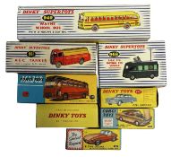 Various empty Dinky and Corgi boxes, to include: - Dinky 949 Wayne School Bus - Dinky 968 BBC
