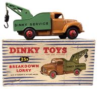 A boxed Dinky Toys 25x Breakdown Lorry (cord to crane replaced with wool)