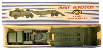 A boxed Dinky Supertoys 660 Tank Transporter