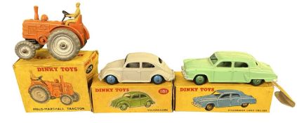 Three boxed Dinky Toys, to include: - 181 Volkswagen - 172 Studebaker Land Cruiser - 301 Field