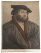 Francesco Bartolozzi [1727-1815] Portrait of Hans Holbein at Kensington Palace. 1798 June 25th