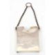 An Edwardian silver card holder of plain rectangular form, suspended from a silver oval link chain - Image 1 of 6