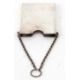 An Edwardian silver card holder of plain rectangular form, suspended from a silver oval link chain - Image 5 of 6