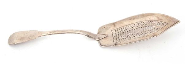George IV silver fiddle pattern Fish Slice, of typical form, Hallmarked for London 1826, makers