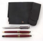 Mixed Lot: A Waterman, Paris fountain pen and matching ballpoint pen, a Nina Ricci ballpoint pen,