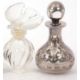 A Lalique, France Nina Ricci mini perfume bottle of wrythen turned form with a glass dove stopper, - Image 1 of 3