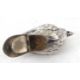 A white metal bird formed salt condiment, stamped 925, the naturalistic model bird with a hinged - Image 6 of 7