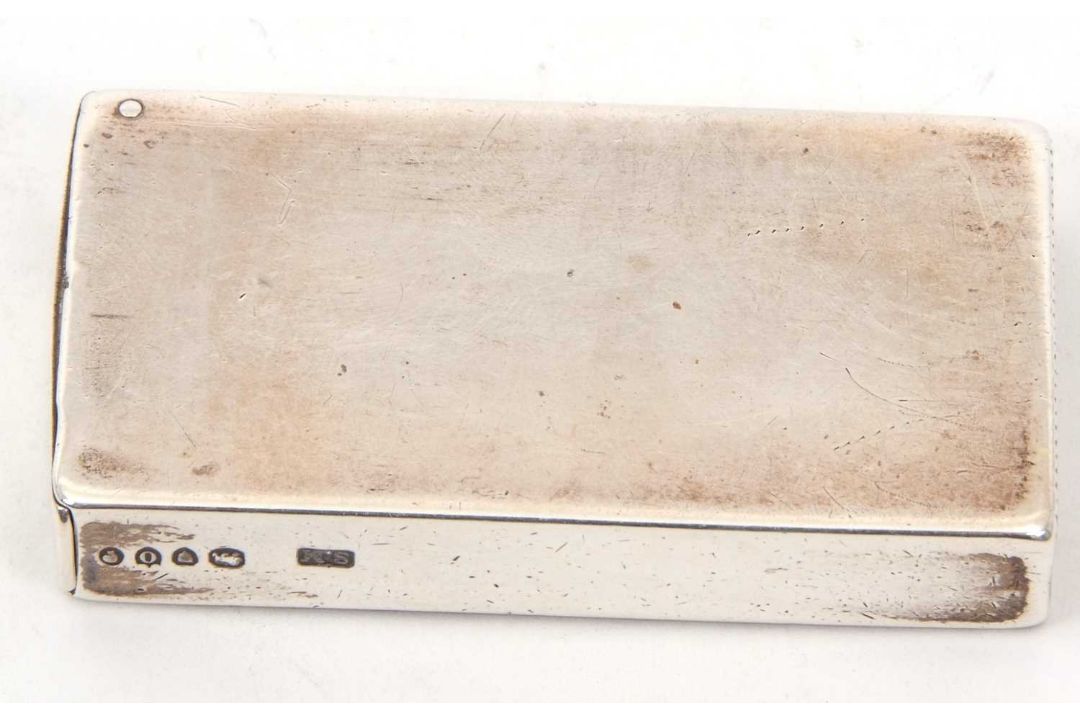 A Victorian silver and enamel vester case of rectangular form, featuring a detailed enamel scene - Image 8 of 8
