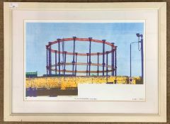 Clare Johnson (British, contemporary), 'Tiara of Pancras Boulevard', monoprint, signed, 58x31cm,