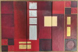 Tambo Designs Triptych, mixed media on canvas, 101x50.5cm, unframed (3)