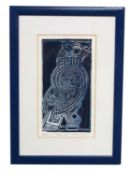 Nicholas Barnham (1939-2021) 'Chinese Owl' limited edition linocut, signed and numbered 48/75,