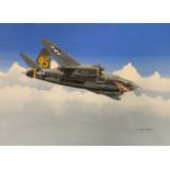 Mike Bailey (British, 20th century), 'Martin Maurauder USAAF 'The Marlin', gouache on watercolour