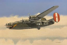 Mike Bailey (British, 20th century), 'Consolidated B24 Liberator 458th BG USAAF 'Boomerang'