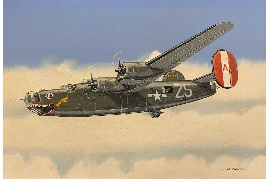 Mike Bailey (British, 20th century), 'Consolidated B24 Liberator 458th BG USAAF 'Boomerang'