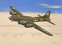Mike Bailey (British, 20th century), 'Boeing B17 Flying Fortress USAAF 'Miss Duachita' 91st Bomb