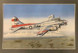 Mike Bailey (British, 20th century), 'Boeing B17 Flying Fortress USAAF 96th Bomb Group