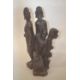 An African wooden carved group of warriors and children, 45cm high - Image 2 of 2