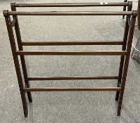 A late 19th Century mahogany towel horse, 76cm wide