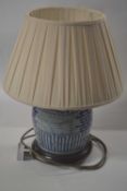 A late 19th/early 20th Century Chinese porcelain vase converted to a lamp