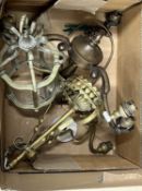 Two boxes of various light fittings