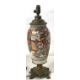 A Chinese crackle ware type vase converted into a lamp, vase 32cm high - Image 1 of 4