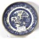 A mid 19th Century Staffordshire pottery dish with Willow pattern, 26cm diameter - Image 2 of 4