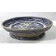 A mid 19th Century Staffordshire pottery dish with Willow pattern, 26cm diameter - Image 1 of 4