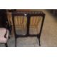 A Georgian Revival mahogany framed folding fire screen fitted with three panels of glass - Image 1 of 4