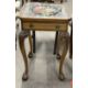 An early 20th Century lamp table, the top inset with a tapestry panel under glass, the body with a - Image 1 of 3