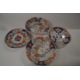 Group of four Japanese porcelain dishes Meiji period, two with floral designs and a further two with - Image 1 of 3