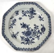 Chinese Export Porcelain Octagonal Charger Qianlong period c.1760