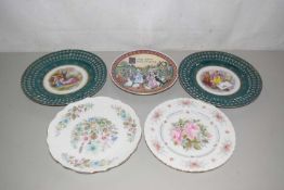 Five assorted collectors plates