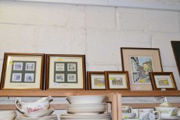 Six assorted prints to include one of Norwich