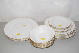 A quantity of Duchess white and gilt rimmed dinner wares