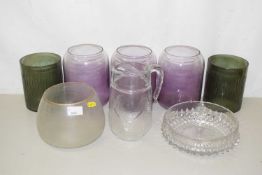 Assorted glass ware