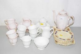 A pale pink Tuscan part tea set and other ceramics