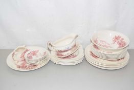 Quantity of Johnson Bros Castle on the Lake dinner wares