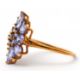 A 9ct tanzanite cluster ring, the cluster formed of round, oval and pear shape tanzanites, with - Image 3 of 7