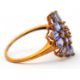 A 9ct tanzanite cluster ring, the cluster formed of round, oval and pear shape tanzanites, with - Image 2 of 7