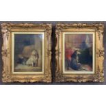 After Edwin Landseer (1802-1873), "Low Life" and "High Life", oil(s) on canvas, initialed lower