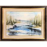 Ben Maile (1922-2017), Silver Lake, Michigan, watercolour, signed, 45x65cm, framed and glazed